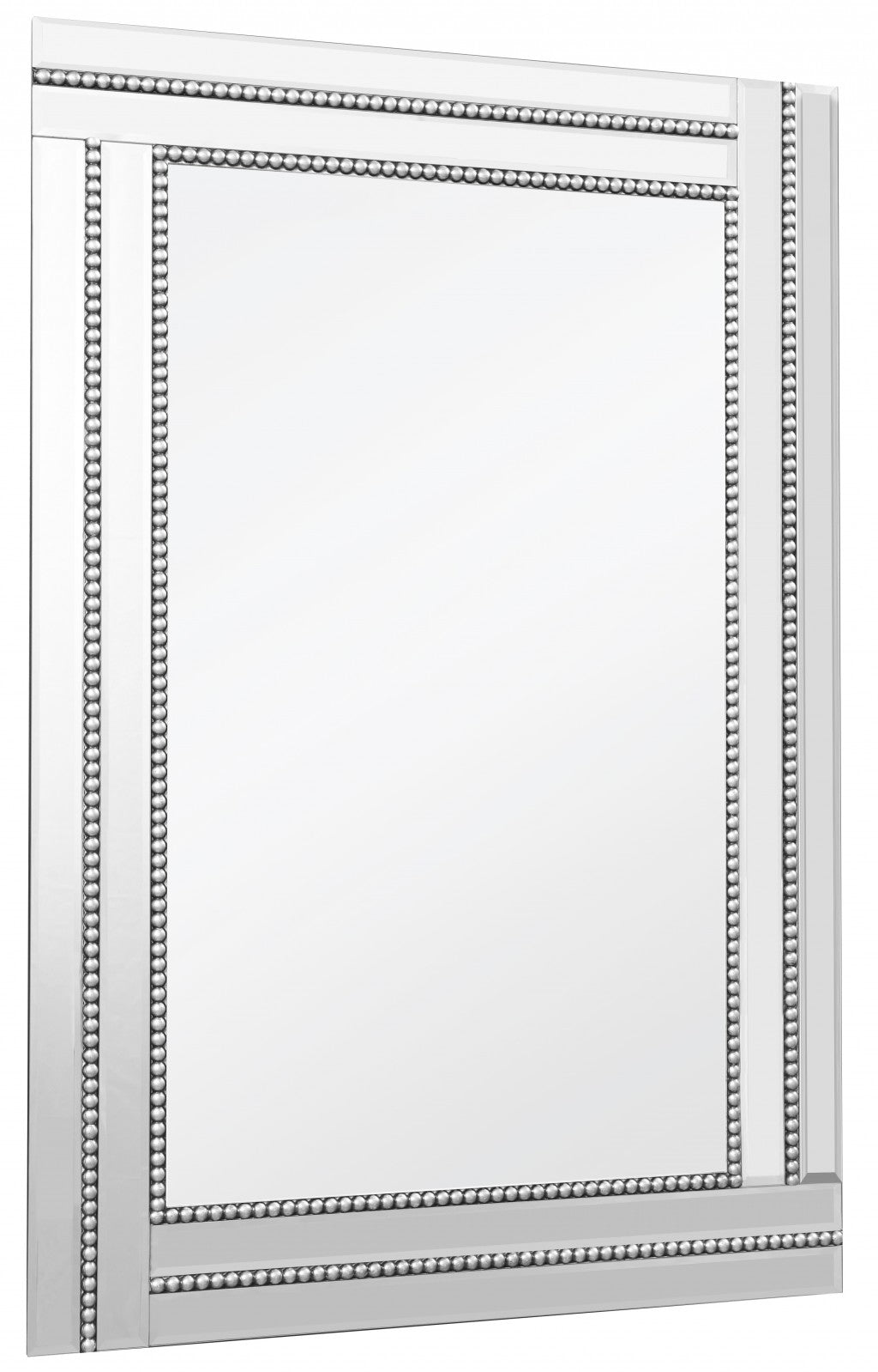 Silver Beaded Frame Mirror