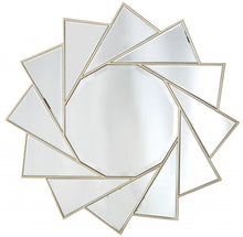 Gold Trimmed Pinwheel Wall Mirror
