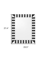 Black and White Striped Mirror