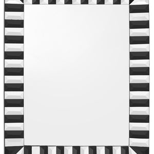 Black and White Striped Mirror