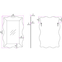 Curvy Framed Glass Mirror