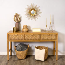 Set of Two Gold Metal Geometric Candle Holders