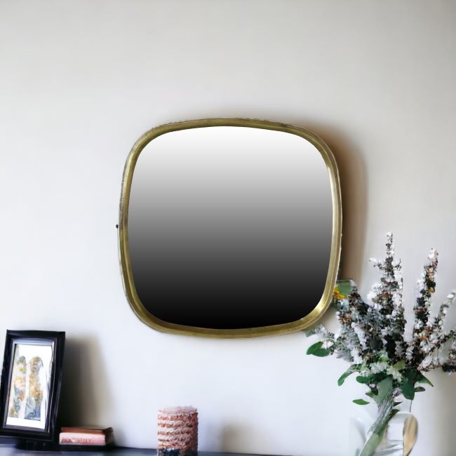 Payton Organic Metal Mirror - Brass