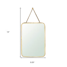 Gold Metal Vertical Wall Mirror
