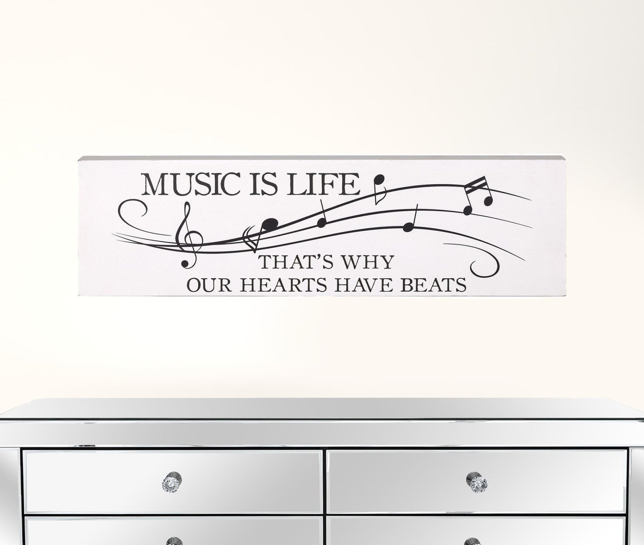 Minimalist Music Is Life Wall Art