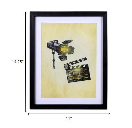 Contemporary Movie Light and Clapperboard Wall Art