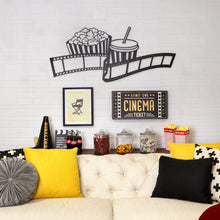 Black Metal Movie Popcorn and Drink Wall Décor