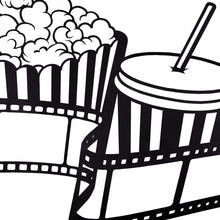 Black Metal Movie Popcorn and Drink Wall Décor