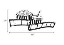 Black Metal Movie Popcorn and Drink Wall Décor