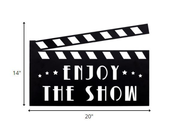 Black Metal Enjoy The Show Clapboard Wall Art