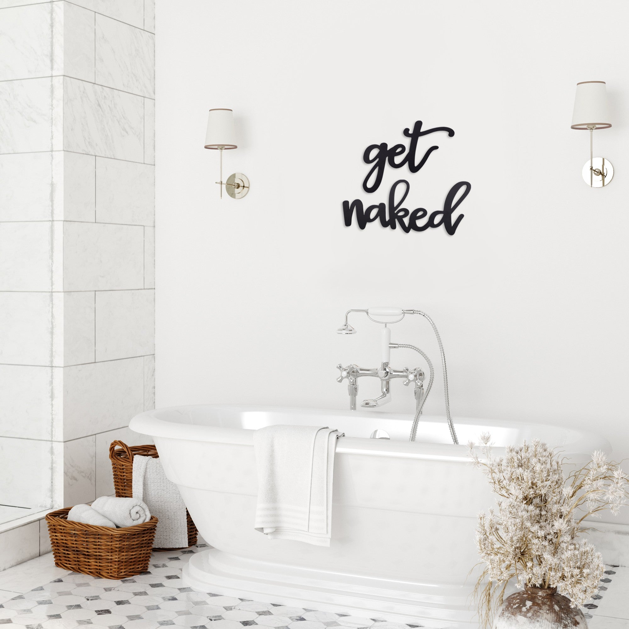 黑色金屬裸體牆標牌