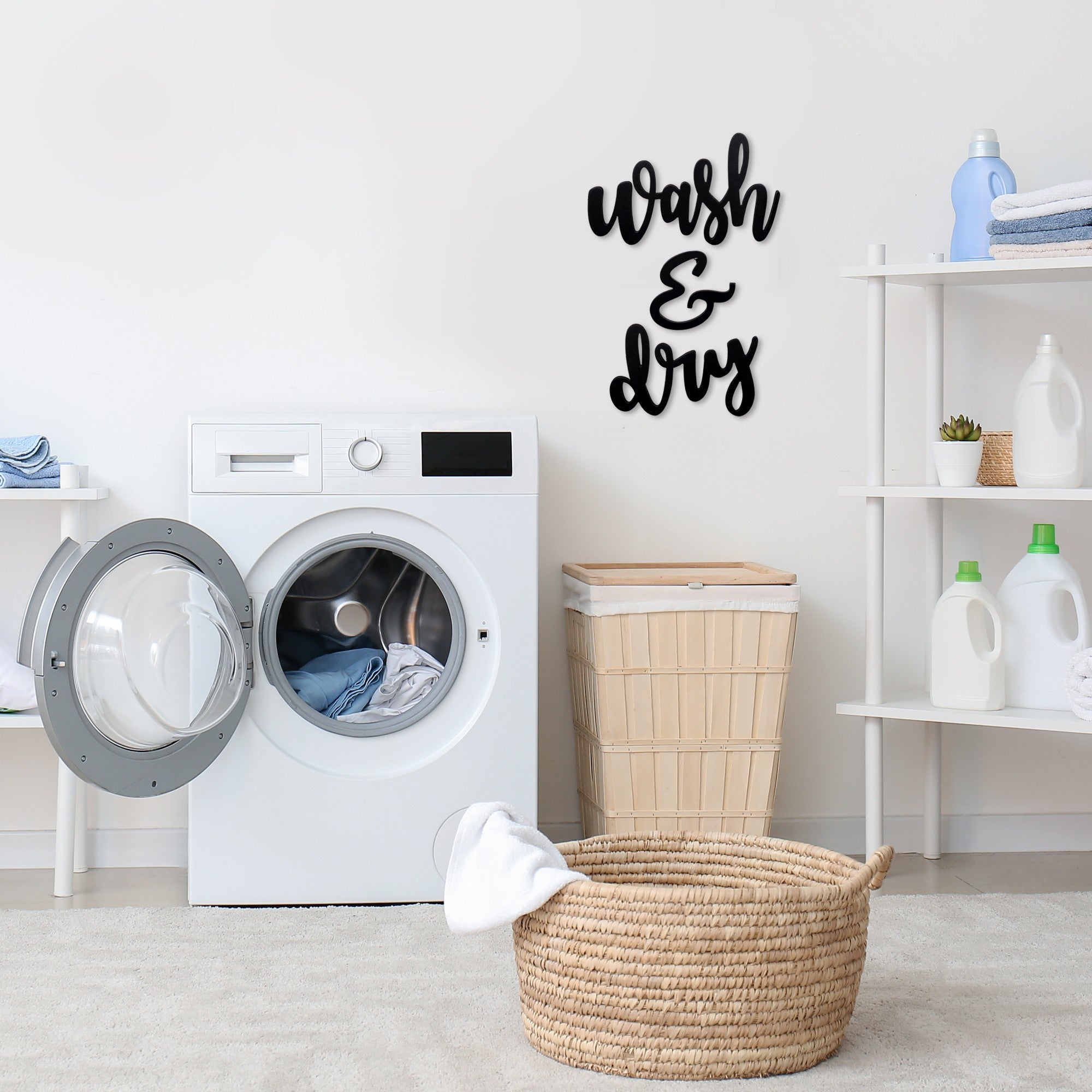 黑色金屬水洗和乾牆標誌