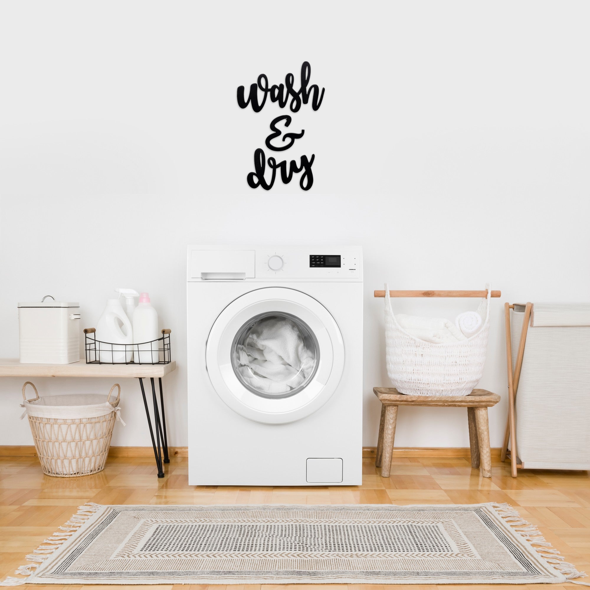 黑色金屬水洗和乾牆標誌