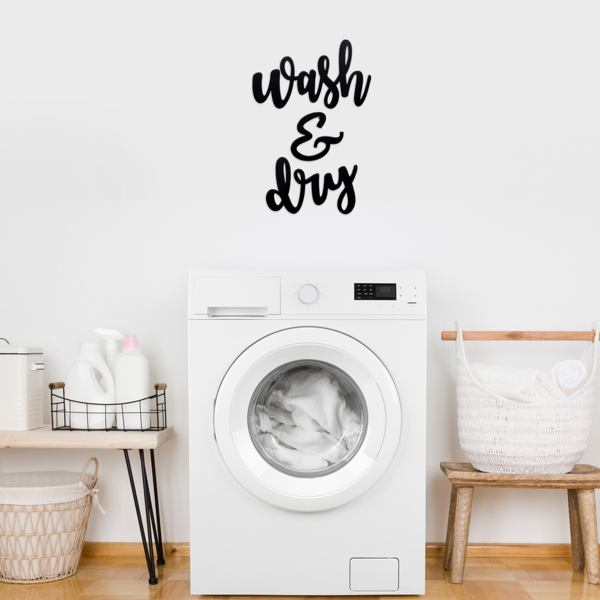 黑色金屬水洗和乾牆標誌