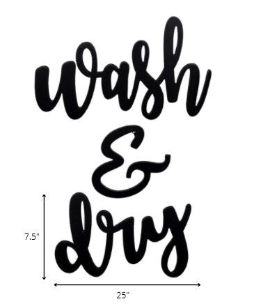 黑色金屬水洗和乾牆標誌