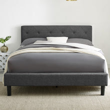 Grey Queen Platform Bed