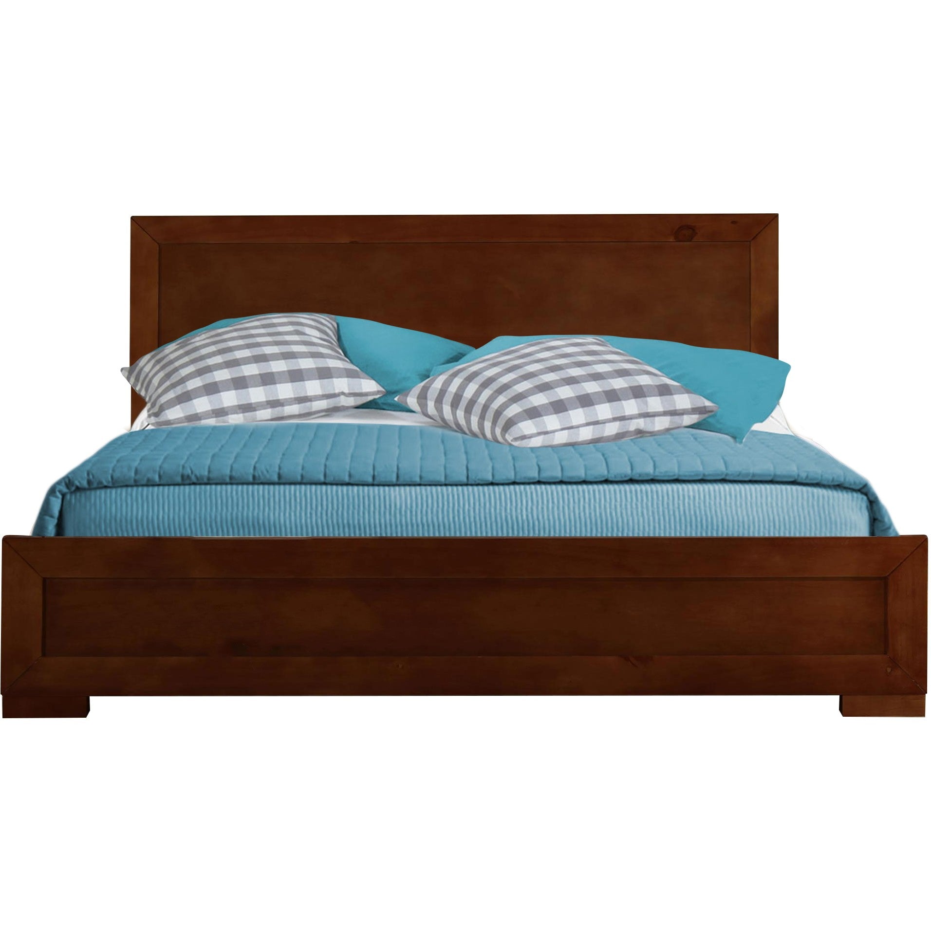 Black Wood Full Platform Bed