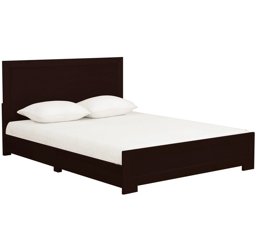 Black Wood Full Platform Bed