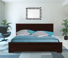 Black Wood Full Platform Bed