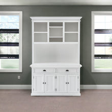 Classic White Buffet Hutch Unit with 2 Adjustable Shelves