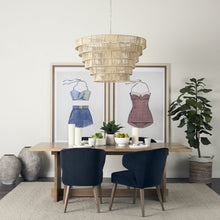 Dark Navy and Black Mid Century Wingback Dining Chair