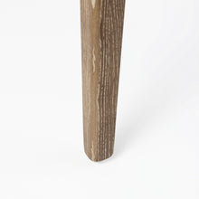 Dark Navy and Brown Mid Century Wingback Dining Chair