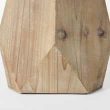 Natural Stain Geometric Wooden Vase 11