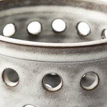 Organic White Glaze Pierced Dot Ceramic Vase 12