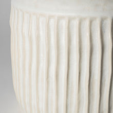 Whitewash Handled Textured Ceramic Vase 12