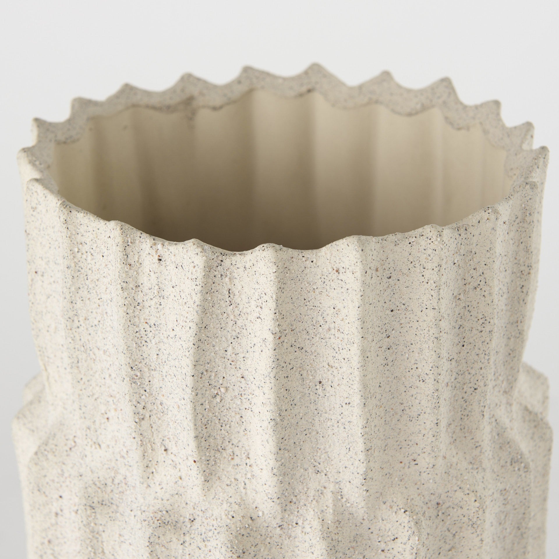 14" Jumbo Organic Textured Sand Vase