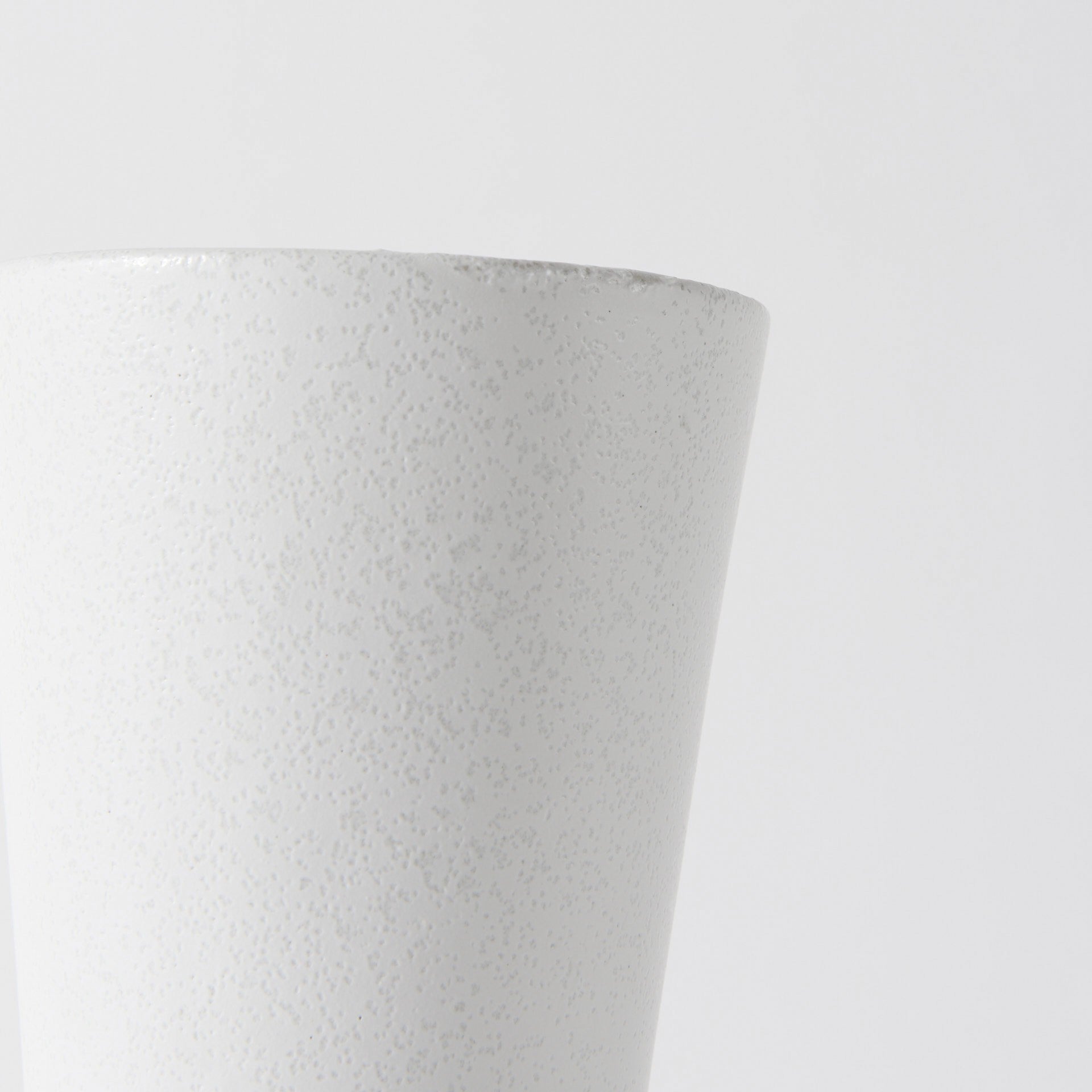 White Contempo Deco Ceramic Vase 9"