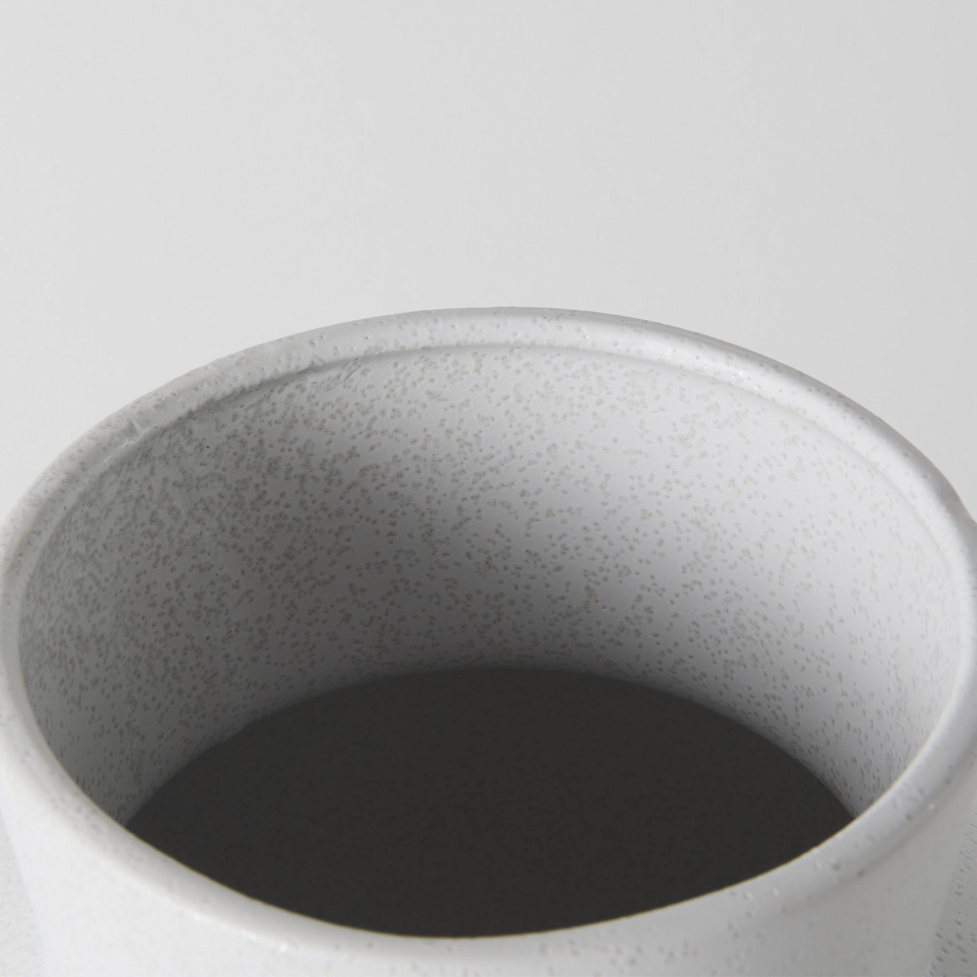 White Contempo Deco Ceramic Vase 11"