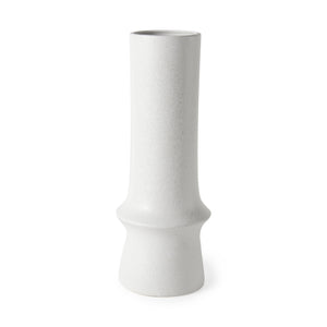 White Contempo Deco Ceramic Vase 17"
