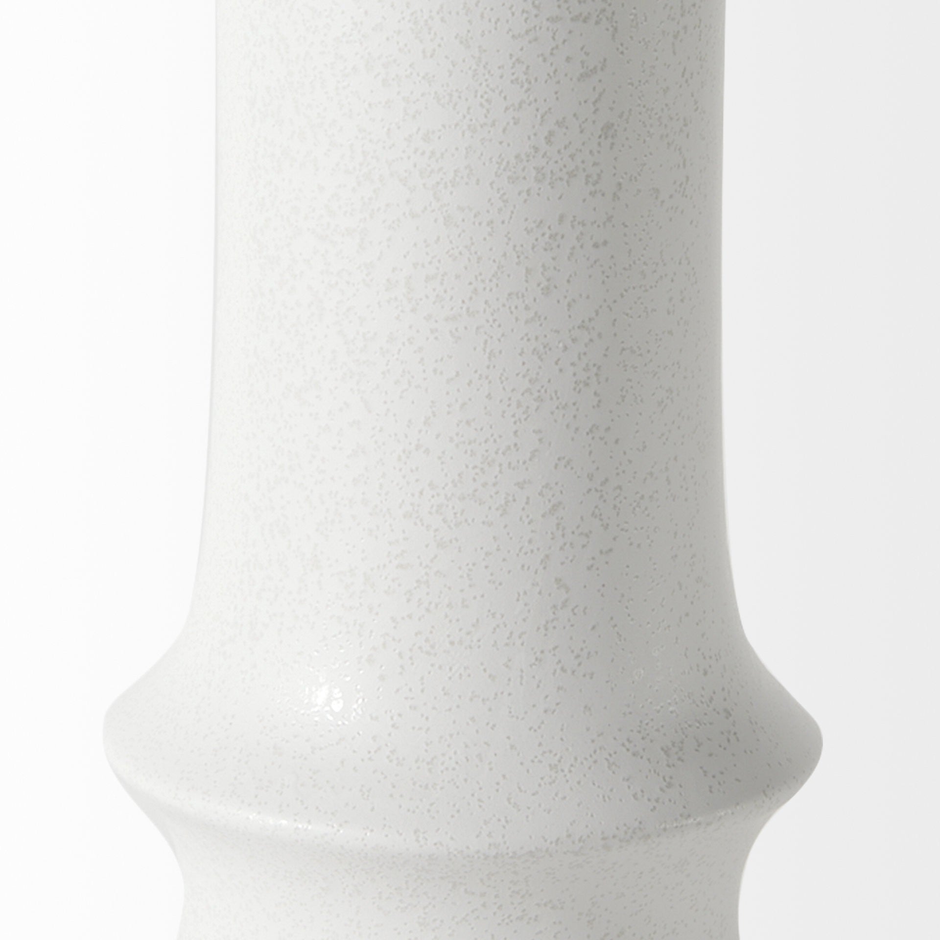 White Contempo Deco Ceramic Vase 17"