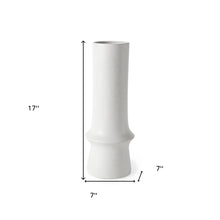 White Contempo Deco Ceramic Vase 17