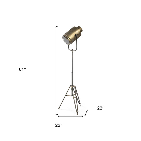 Gold Movie Set Floor Lamp 61"