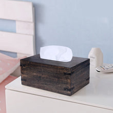 Rustic White Mango Wood Rectangular Tissue Holder