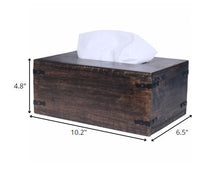 Rustic White Mango Wood Rectangular Tissue Holder