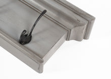 Rustic Antiqued Gray Wood Four Hook Hanging Coat Rack