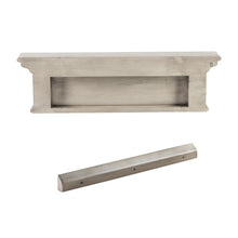 Rustic Antiqued Ivory Wood Four Hook Hanging Coat Rack