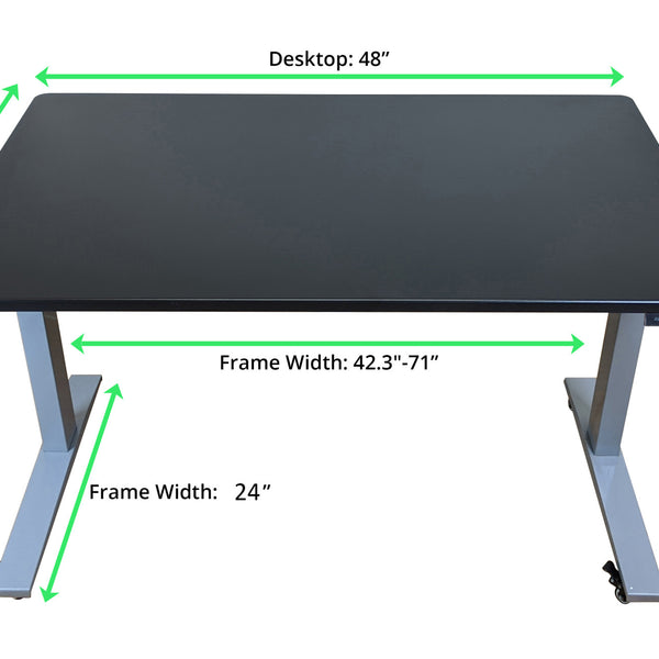 Premier Silver Dual Motor Electric Office Adjustable Standing Desk