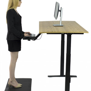 Natural Bamboo Dual Motor Electric Office Adjustable Computer Desk