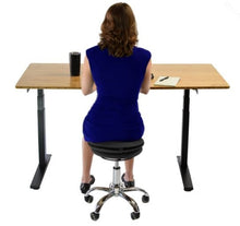 Black and Chrome Active Sitting Rolling Balance Desk Chair