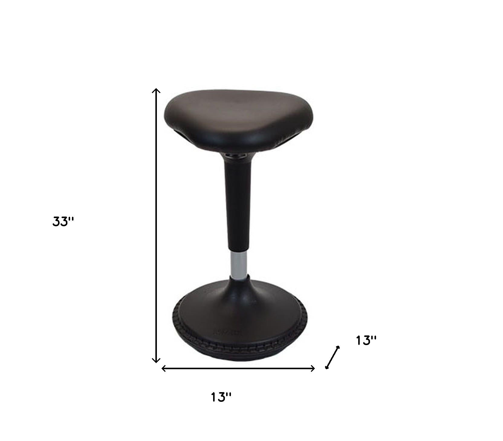 Black Tall Triangle Seat Swivel Active Balance Chair
