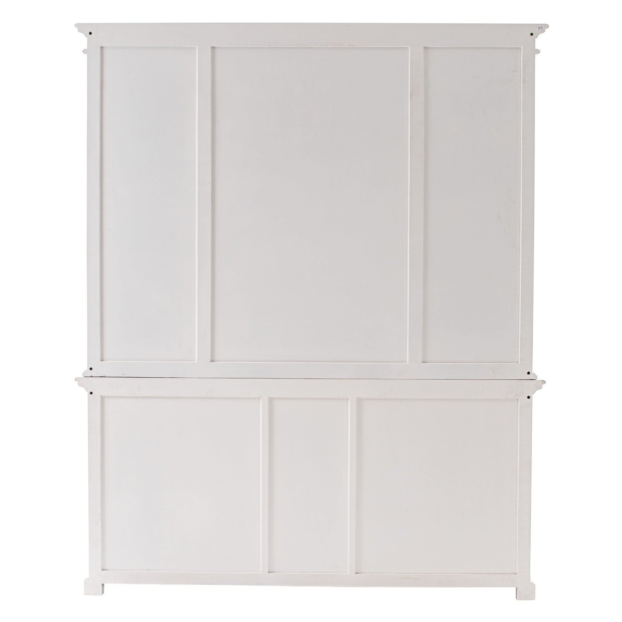 71" White Standard Dining Hutch With Eight Shelves And Three Drawers