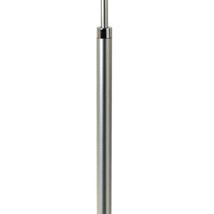 62" Chrome Traditional Shaped Floor Lamp With White Empire Shade