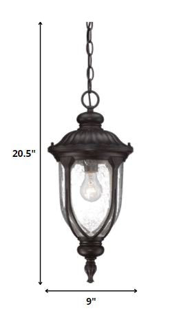 Black Cast Aluminum Hanging Pendant Light