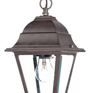 Antique Brown Beveled Glass Outdoor Hanging Light