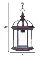 Dark Brown Cage Hanging Light