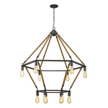 Holden 12-Light Antique Gray Wagon Wheel Chandelier